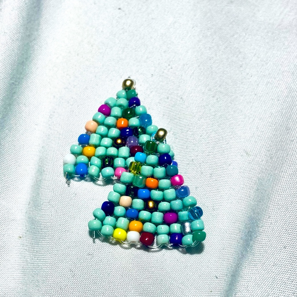 Women’s Ugly Christmas Tree Sweater Match Earrings
